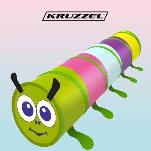 Kruzzel caterpillar lektunnel för barn, hopfällbar och bärbar inomhus/utomhus kul