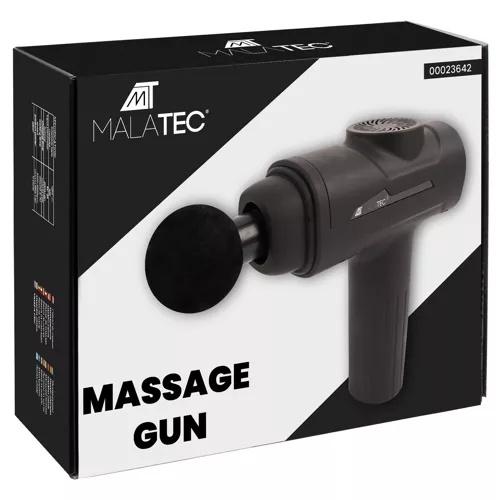 Malatec 642 massagepistol – kraftfull massageapparat för djup vävnad med 8 utbytbara huvuden och 6 intensitetsnivåer