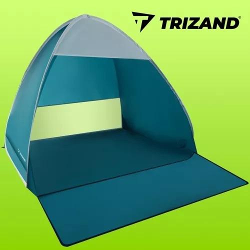 Trizand pop-up strandtält för 2 – uv-skydd, myggnät och sandtätt golv