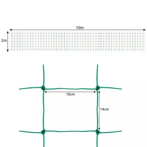 Gardlov växtstödnät 2x10m – kraftigt klätternät för tomater, gurkor, ärtor och mer – grönt