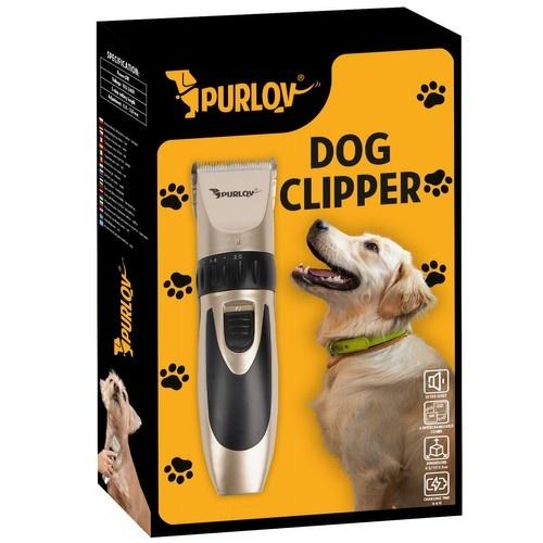 Purlov 24089 Dog Griper Hund Clipper Kit – tyst, smärtfri skötsel med justerbara blad och 4 kammar