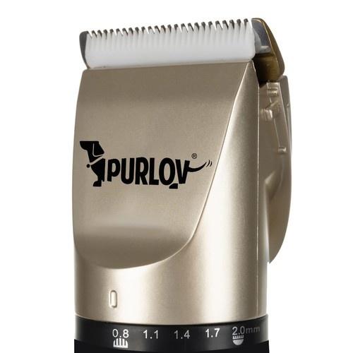 Purlov 24089 Dog Griper Hund Clipper Kit – tyst, smärtfri skötsel med justerbara blad och 4 kammar