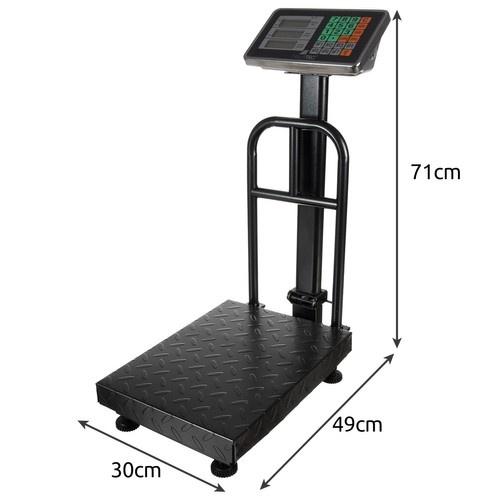 Kraftig digital lagervåg 150 kg vikbar lcd-skärm med batteridriven utomhusbruk