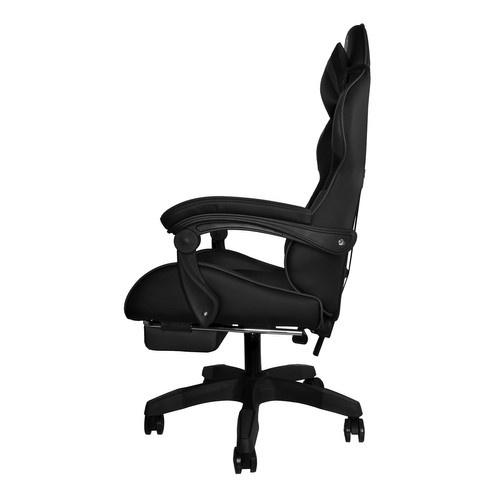 Dunmoon gaming stol – svart, ergonomisk design m/silikonhjul och fotstöd