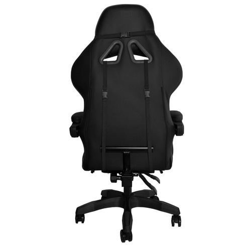 Dunmoon gaming stol – svart, ergonomisk design m/silikonhjul och fotstöd