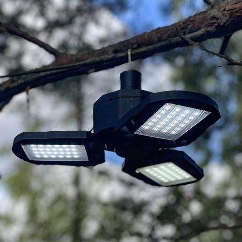 Solar campinglampa – 3000 lumen, 4 lägen, fjärrkontroll, hängkrok