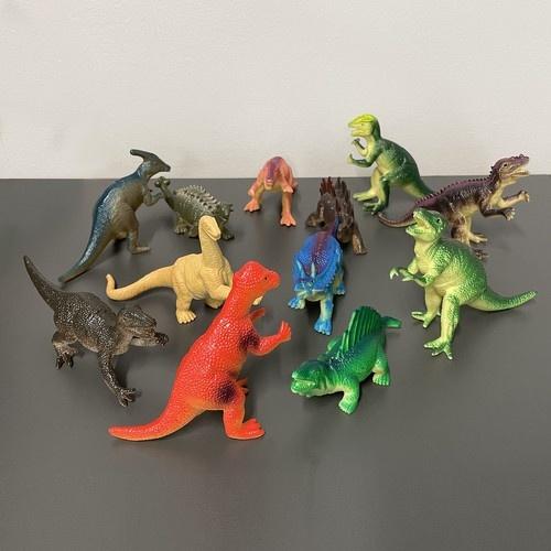 12 färgglada dinosauriefigurer – förhistorisk lekset för barn