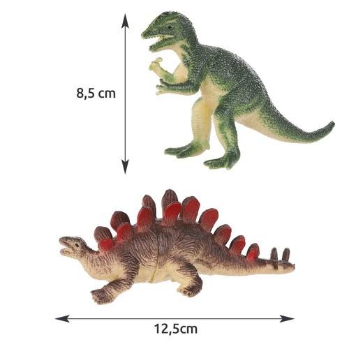 12 färgglada dinosauriefigurer – förhistorisk lekset för barn