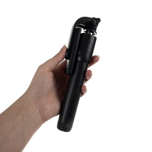 Izoxis 518 selfie stick-stativ med bluetooth-fjärrkontroll – 2-i-1 utdragbar monopod för foton och videor (upp till 60 cm) svart