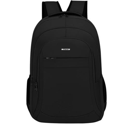 Trizand 38l svart ryggsäck – slitstarkt oxfordmaterial, ergonomisk design, laptopfack och vattenflaskfickor