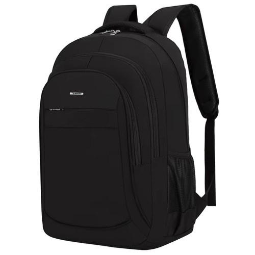 Trizand 38l svart ryggsäck – slitstarkt oxfordmaterial, ergonomisk design, laptopfack och vattenflaskfickor