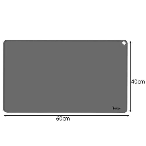 Dubbel xxl halkfri silikonmatta för husdjursskålar – skyddar golv och håller skålar säkert (60 x 45 cm)