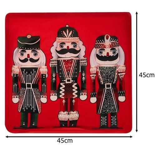 Jul nötknäppare plysch örngott – mjuk sammet 40x40cm set (röd/grön/vit/svart)