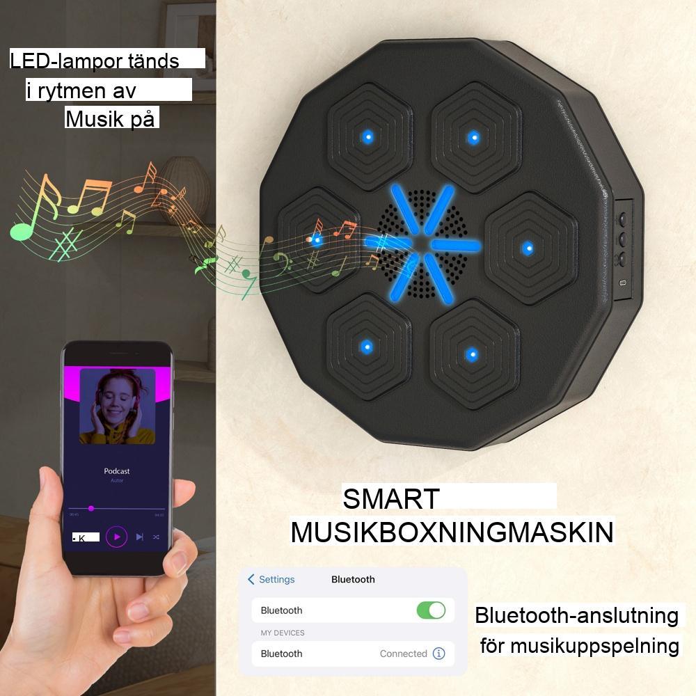 Smart Bluetooth boxningsmaskin med LED-lampor och musik för hemmaträning