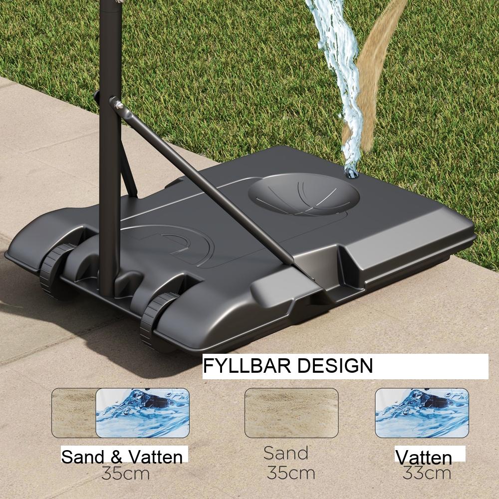 Justerbar höjd för basketbåge, utomhusstål med hjul, ålder 6+