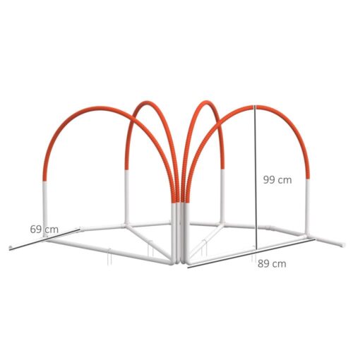 Dog Agility Set – 4-delad träningsutrustning med bärväska, orange