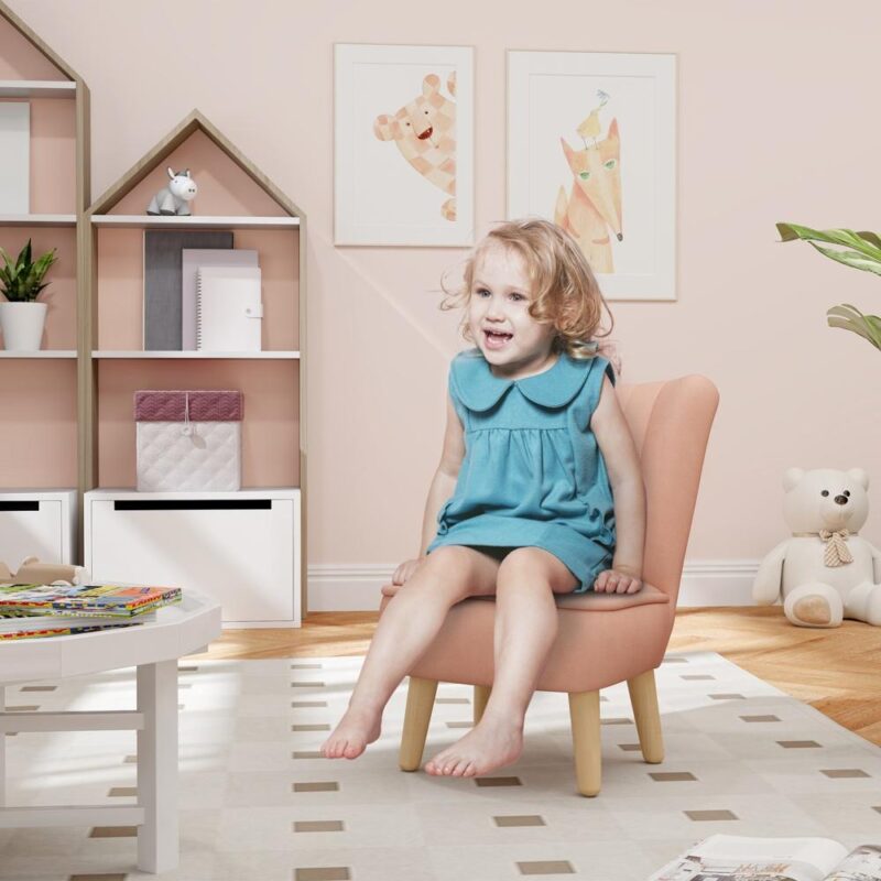 Pink Velvet Kids Fåtölj för barn 3-7 år