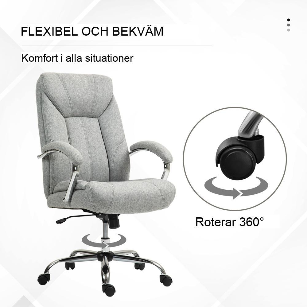 Ergonomisk kontorsstol med gungfunktion och justerbar höjd