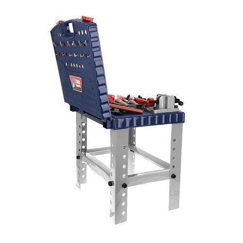 Folding Kids Workshop Tool Set: 67st lekredskap och borr, Toy Workbench 3+