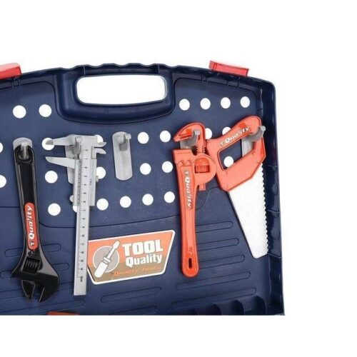 Folding Kids Workshop Tool Set: 67st lekredskap och borr, Toy Workbench 3+