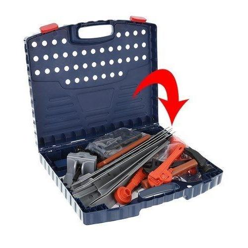 Folding Kids Workshop Tool Set: 67st lekredskap och borr, Toy Workbench 3+