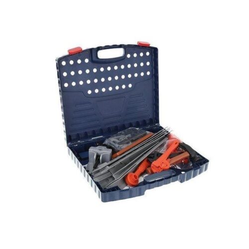 Folding Kids Workshop Tool Set: 67st lekredskap och borr, Toy Workbench 3+