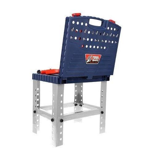 Folding Kids Workshop Tool Set: 67st lekredskap och borr, Toy Workbench 3+