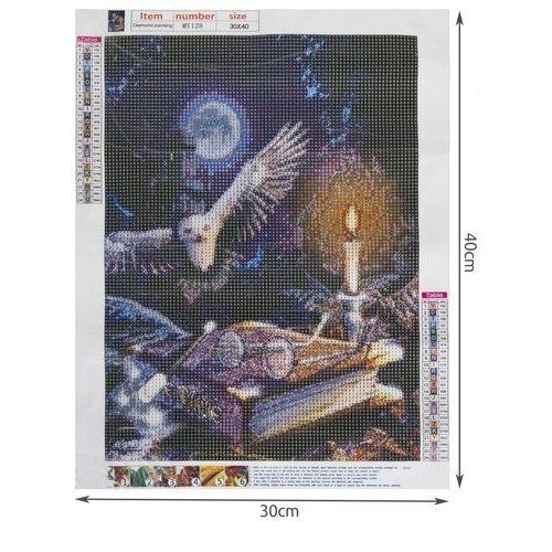 Owl 5D Diamond Embroidery Kit, 30x40cm, Stress Relief, Home Decoration