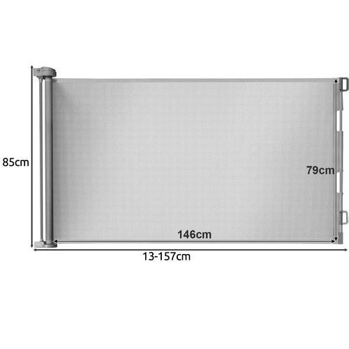 Utdragbar säkerhetsgrind för dörrar och trappor (max 160 cm)