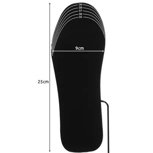 Uppvärmda USB-sulor för skor, Storlek Justerbar, Kolfiber 35-40