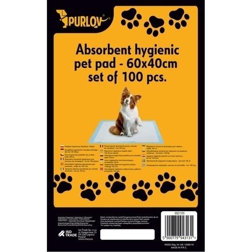 Extra absorberande husdjursskydd 60×40 cm (100 Count) med hundbajspåsar