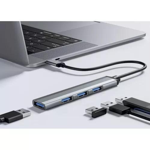 Izoxis 4-portars USB-hubb – 1×3.0, 3×2.0 – Bärbar aluminium