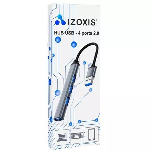 Izoxis 4-portars USB-hubb – 1×3.0, 3×2.0 – Bärbar aluminium