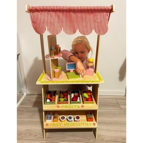 Wooden Kids Supermarket Lekset med kassaapparat och tillbehör