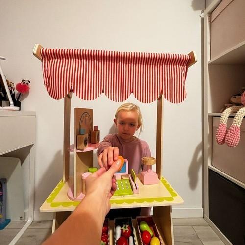 Wooden Kids Supermarket Lekset med kassaapparat och tillbehör