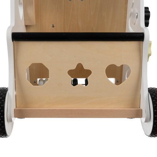 Wooden Push Walker Toy – Pedagogisk Montessori Ride-On med aktivitetstavla