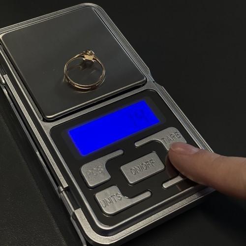 Ruhhy Pocket Jewelry Scale, 500g/0,1g noggrannhet, bakgrundsbelyst display