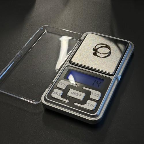 Ruhhy Pocket Jewelry Scale, 500g/0,1g noggrannhet, bakgrundsbelyst display