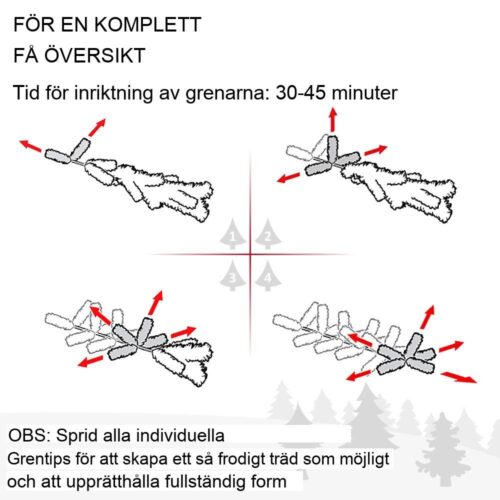 793-Tips konstsnöjulgran med LED-ljus – 180cm