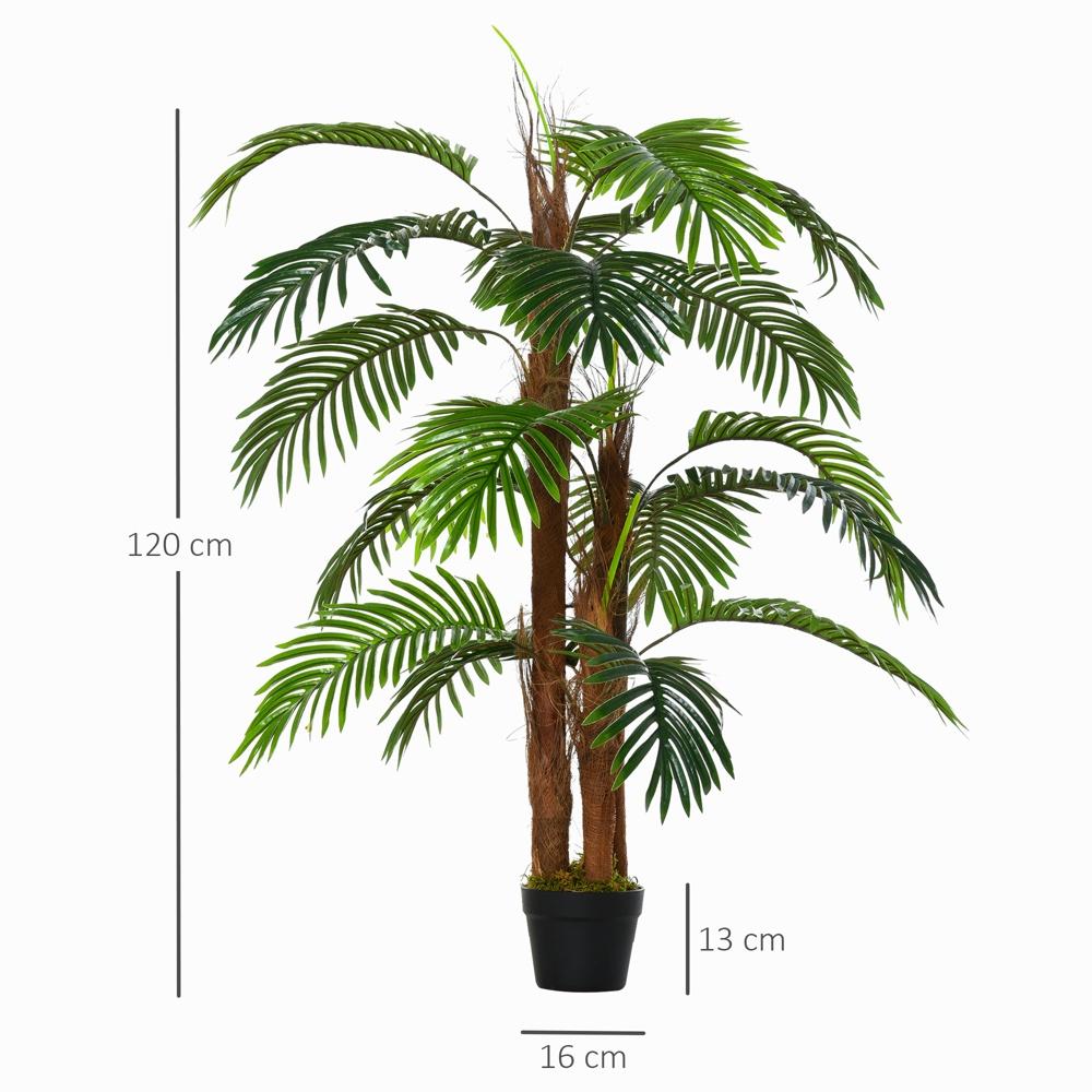 Naturtrogen 120 cm konstgjord palm för inomhusdekoration