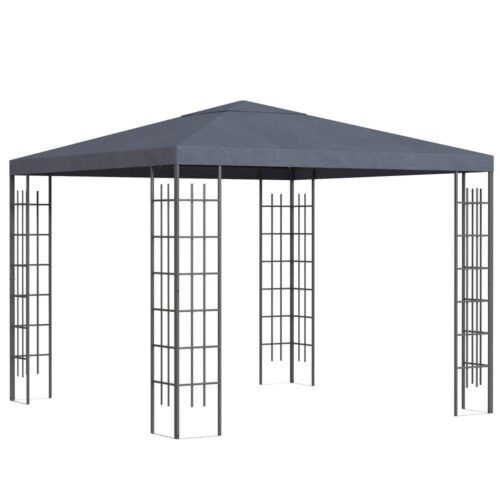 3×3 m stål Gazebo-tält – Robust trädgårdsfesttält med solskydd