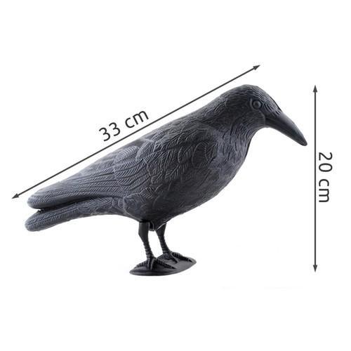 Realistic Raven Bird Repellent – Outdoor Garden Decor 38cm