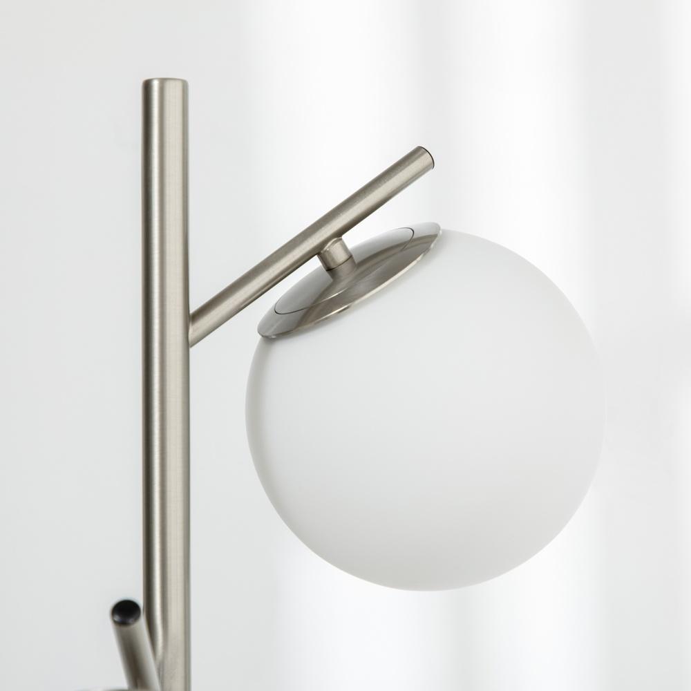 Modern 3-ljus golvlampa, silver och vit, 169cm, E27 sockel