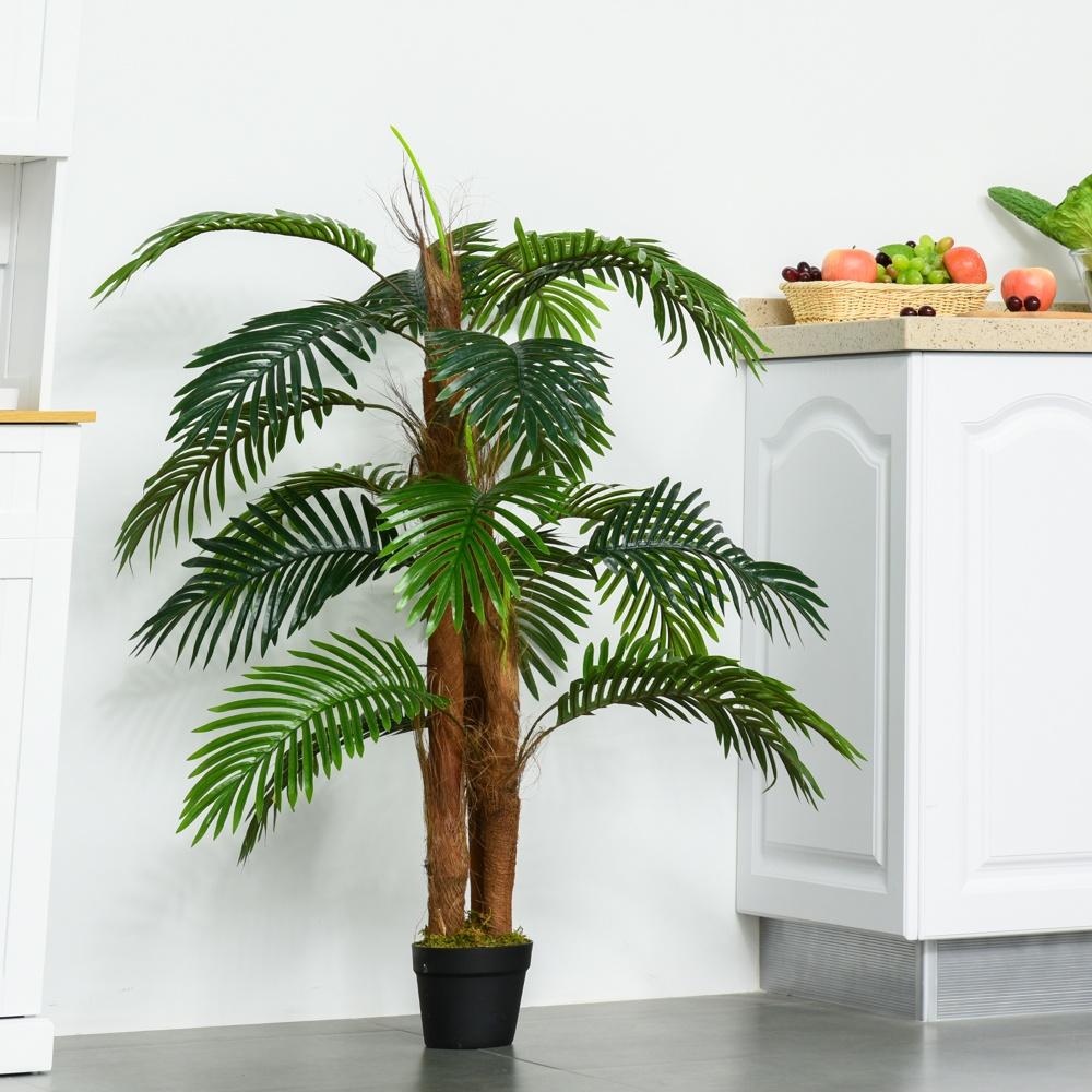 Naturtrogen 120 cm konstgjord palm för inomhusdekoration