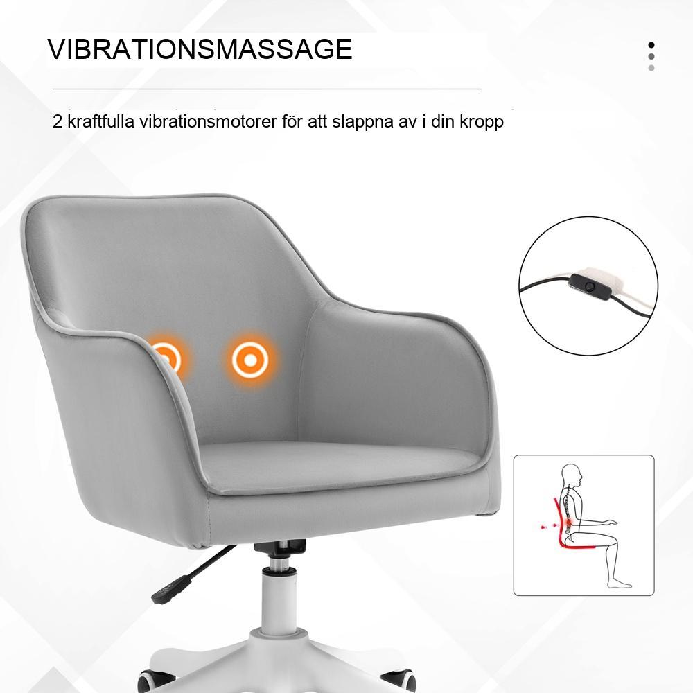 Grå massagestol med vrid- och svankstöd