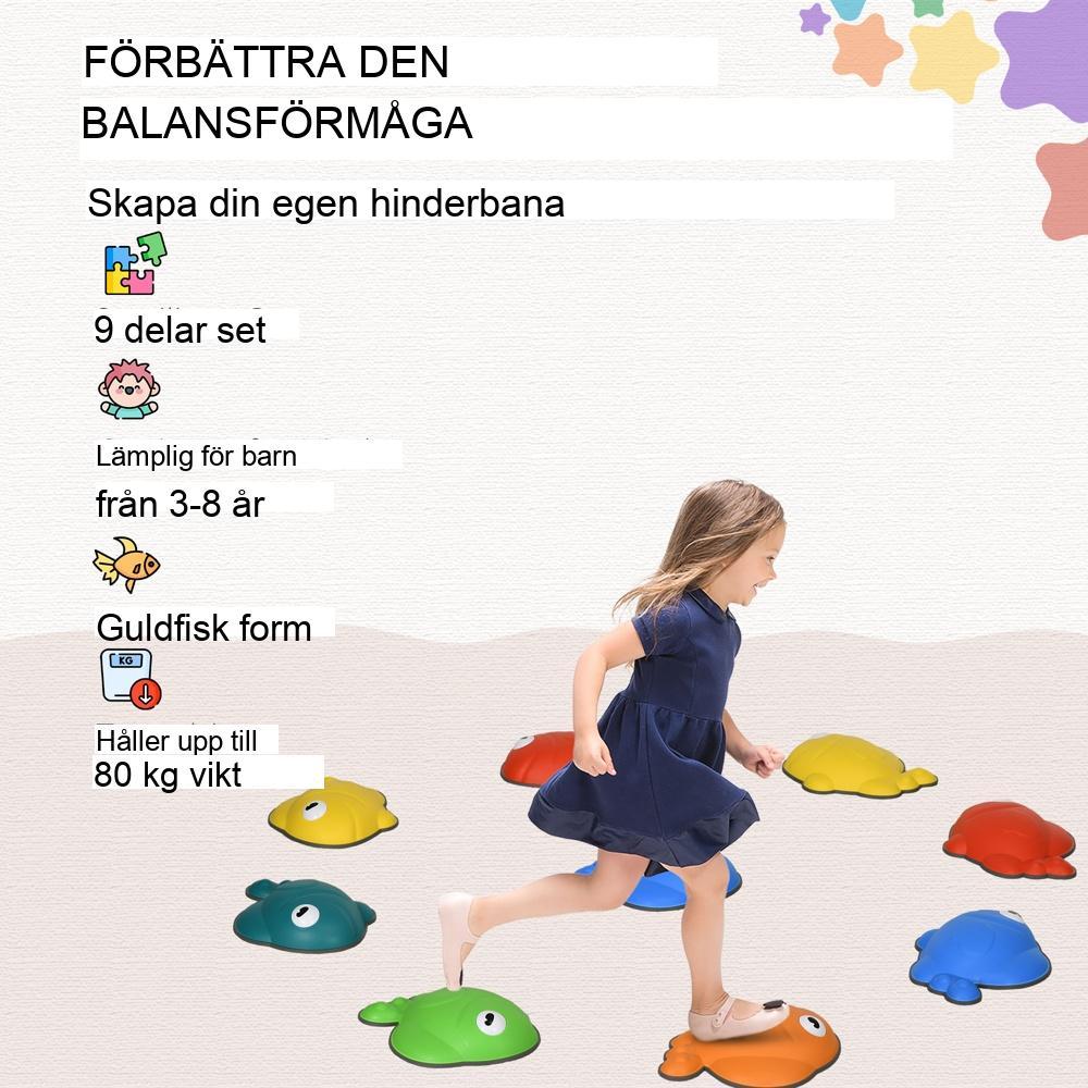 Färgglada staplingsstenar för barn, balans och motorisk leksak (upp till 80 kg)