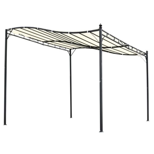 Krämbågt tak i metall Pergola kapell – Trädgårdspaviljong, 297x297cm