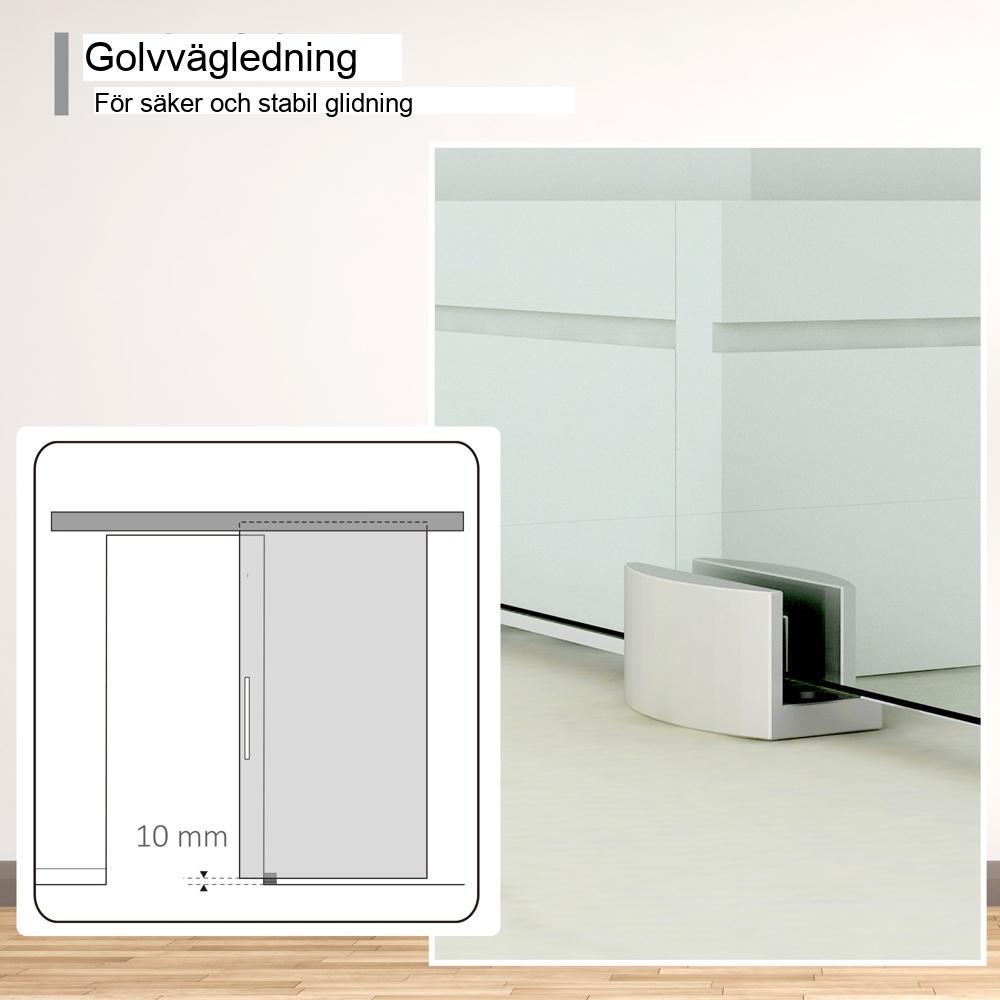 Modern skjutdörr i glas rumsavdelare 77,5x205cm – frostat glas