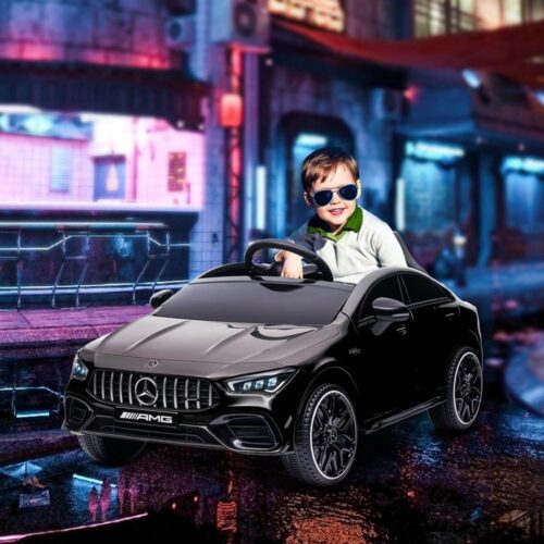 Mercedes-AMG CLA 45 licensierad elbil för barn med fjärrkontroll och musik 3-6 år