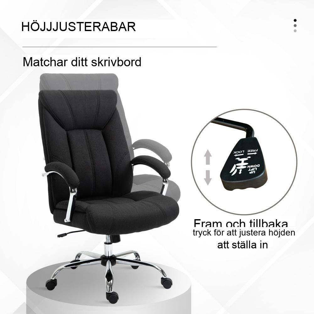 Ergonomisk kontorsstol med gungfunktion och justerbart nackstöd